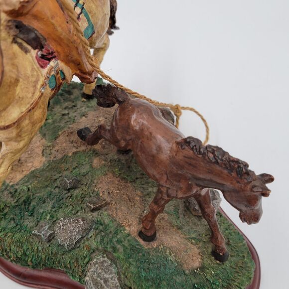 Russ Berrie Ceramic Figure on Base - Cowboy Trails Last Round-Up 14624 READ - Picture 12 of 16
